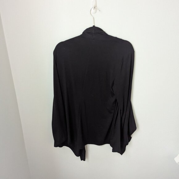 Nomadic Travelers Women's Black Open Draped Cardigan, Large - Picture 3 of 5